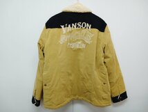 [12B-510-157-2] Vanson バンソン ボアジャケット サイズXL キャメル・ブラック_画像2