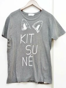 [12B-510-072-1] KITSUNE 半袖Tシャツ サイズM グレー