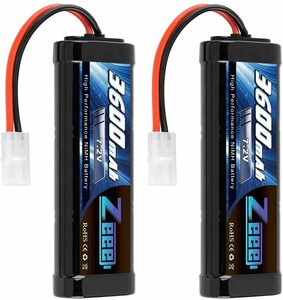 ゼエエ Zeee 7.2V 3600mAh NiMH TAMIYAプラグ付き 2パック ニッケル水素大容量バッテリー ラジコン製品