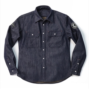 ACE CAFE Ace Cafe London XL размер окно блок теплый рубашка AS2301WS Denim XL (2023-24 осень-зима модель )