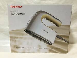 0N5090 operation goods beautiful goods 1 times only use TOSHIBA Toshiba clothes steamer iron TAS-X3 Gold white 