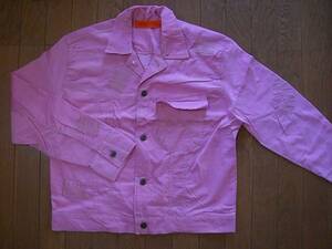 * handmade * call heaven damage processing G Jean shirt light peach M~L unused free postage equipped 