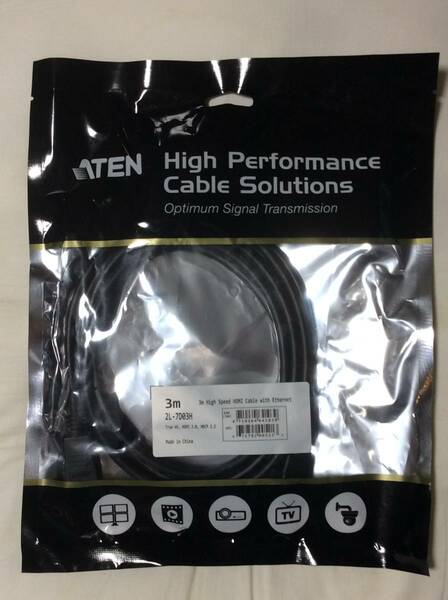 HDMIケーブル (3m) ATEN製 2L-7D03H　イーサネット対応ハイスピード 新品　未開封　