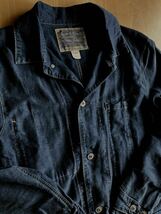 RRL LIMITED EDITION インディゴリネンコート S フランスビンテージ復刻 天然インディゴ ラルフローレンフランスビンテージ30s40s_画像2