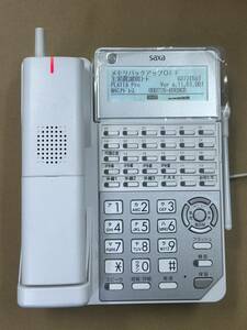 【保証有】SAXA サクサ PLATIA3 CL1020(W) 30ボタンDECTカールコードレス電話 動作確認済 22年製