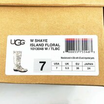 UGG アグ W SHAYE シェイ アイランド フローラル レインブーツ 24.0cm ロング 長靴 [U10703]_画像10