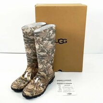 UGG アグ W SHAYE シェイ アイランド フローラル レインブーツ 24.0cm ロング 長靴 [U10703]_画像1