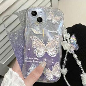 【今週末限定セール】iphone14Pro スマホケース 蝶々