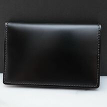 名入れ有り SOMES SADDLE ソメスサドル 名刺入れ コードバン 長財布 ブラック 札入れ CORDOVAN 財布 カードケース_画像6