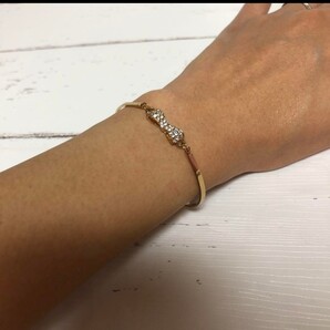 A36 新品 ブレスレット キラキラ リボン アクセサリー レディース ファッション雑貨 小物 ゴールド