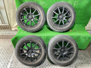 AQUA 15インチ 6.0J +50 PCD114.3 5H【195/65R15】ENA SAVE 2017年製 4分山 夏 ラジアルタイヤ付4本セット！トヨタ 日産 ホンダ などに