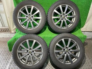 ガリキズなし MANARAY SPORT 18インチ 7.0J +38 PCD114.3 5H【235/55R18】GEOLANDAR 2014年製 6分山 冬 スタッドレスタイヤ付4本セット！