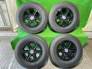 D.O.S SJ-T6 15インチ 6.0J +33 PCD139.7 6H【195/80R15】ICENAVI 2018年製 10分山 冬 スタッドレスタイヤ付4本セット！トヨタ ハイエース