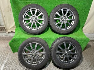 ガリなし 美品 GRASS 16インチ 6.5J +48 PCD100 5H【205/55R16】ice GUARD 2014年製 8分山 冬 スタッドレスタイヤ付4本セット！バリ山