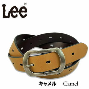 キャメル Lee リー 0591 深面取り リサイクルレザー ベルト