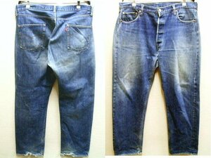 ◇即決[W40]美色 色落ち オリジナル 66後期 Levi's 501 77年9月製 ビンテージ 赤耳 セルビッチ デニム パンツ■5570