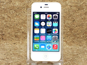 【中古】au iPhone 4S 16GB ホワイト MD240J/A 制限〇 一括購入(NFB80-40)
