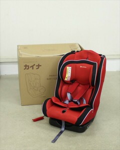 送料無料 リーマン カイナ レッド 新生児～7歳頃まで ロングユース シートベルト固定 クリーニング済み D285004t