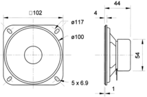 ドイツVISATON社 R10SC-4Ω　4インチ フルレンジスピーカー_画像5