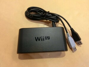 T【フ3-42】【60サイズ】▲任天堂 Wii U用ゲームキューブコントローラ接続タップ/WUP-028/ジャンク扱い/※スレ傷有