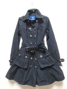 T【ラ3-73】【60サイズ】▲burberry blue label バーバリーブルーレーベル 2way トレンチコート/レディース38/※色褪せ・汚れ有