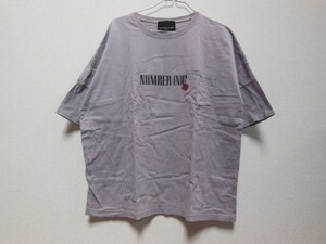 T【ヨ3-83】【送料無料】♪ナンバーナイン Number Nine ラベンダー ビックシルエットTシャツ/S/メンズ/※毛玉 ヨレ他有り