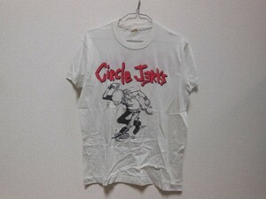 T【メ3-24】【送料無料】アメリカ製 古着/Circle Jerks サークル・ジャークス プリント 半袖 Tシャツ/バンドT/※商品説明必読