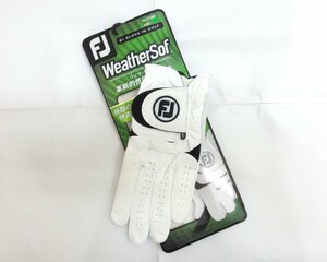  new goods * foot Joy *FGWF18 weather sof Golf glove *WeatherSof*[WT] white / black *21cm *1 sheets *.. packet 