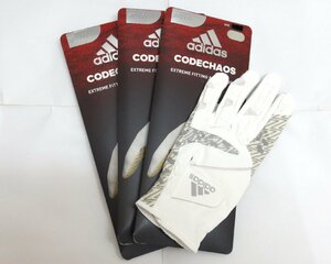  новый товар * Adidas *EVL61 код Chaos Golf перчатка *CODECHAOS*2022*[HR6434] белый / серый two *22cm*3 листов *.. пачка 