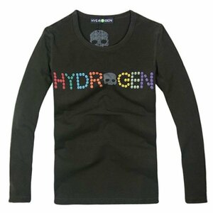 美品◆【格好良く】【通気品】メンズTシャツHYDROGENハイドロゲン長袖トップスチョコS