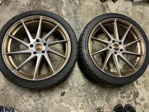 USホイール Avant Garde Wheels M621 加工品 20インチ 114.3 5穴 9J 15 245/40R20 ほぼ新品US製タイヤ付き 4本セット