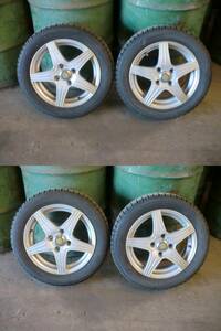 中古タイヤ　スタットレス　トーヨー　アルミホイール　14X4.5J　155/65X14 4セット　ガリキズ　変色あり　