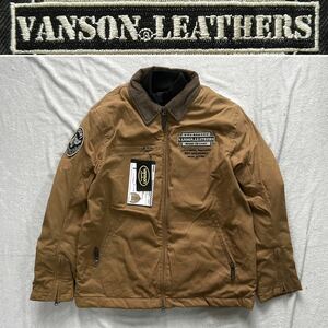 VANSON VS22110W 3XLサイズ バンソン コットンジャケット ライディングジャケット ウインター 防風 防水 防寒 プロテクター装備 A51003-8