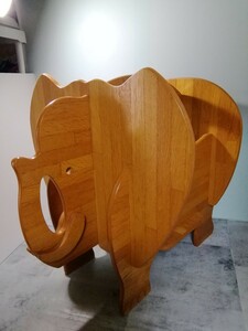 木製品　マガジンラック　ゾウ　組立式　レトロ　コレクション
