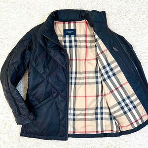 《極美品》《LLサイズ》 バーバリーロンドン ダウンジャケット 2WAY ダウンベスト ノバチェック 黒 BURBERRY LONDON O44