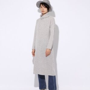 【niko and...】ラムナイロンオフタートルワンピース ライトグレー ニットワンピース