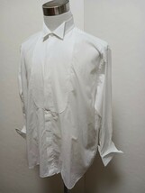 ●BARNEYS NEWYORK バーニーズニューヨーク　ドレスシャツ　ウィングカラー　正装　白　XLサイズ　綿100%_画像2
