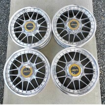 深リム　 SSR？　17x7.0J　ET +29 PCD139.7 6穴　ハブ径110　アルミホイール4本_画像1