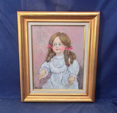 492606 Oil painting by Shu Kitamura French Doll (F6) Painter, founding representative of Issoukai, from Ishikawa Prefecture, Painting, Oil painting, Portraits