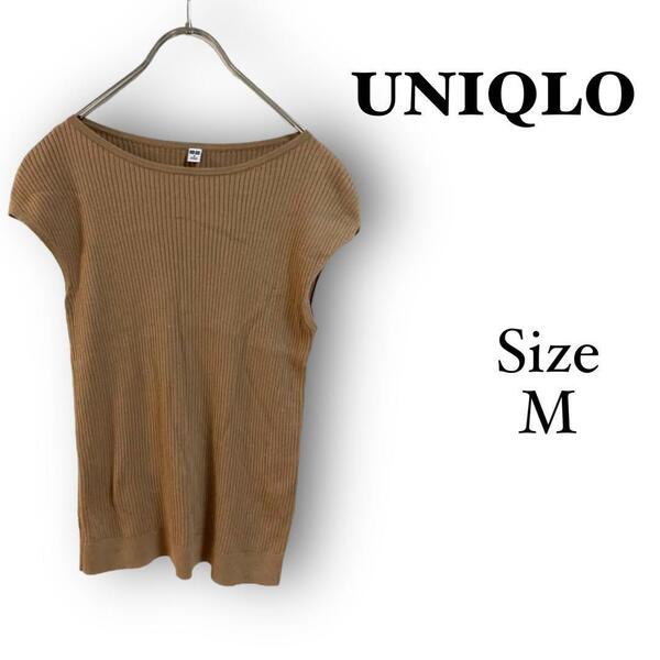 28a652 ユニクロ　UNIQLO レディース　袖なし　ブラウン　カットソー