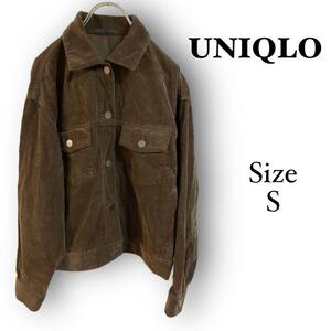 29a675 UNIQLO ユニクロ　レディース　Gジャン　ブラウンコーデュロイ