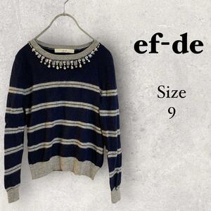 34a780 ef-de ef-de lady's border knitted biju- attaching 