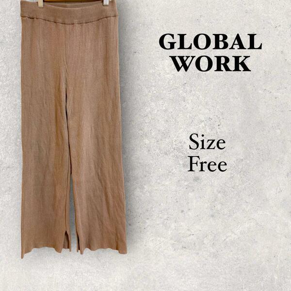 39a921 GLOBAL WORK レディース　ベージュパンツカジュアルパンツ