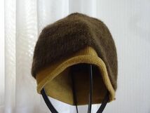 G Milsa H レディース・メンズ　ブラウン色　スタイルハット ニット帽　サイズ５６cm〜５８cm　キャップ　帽子　日本製_画像2