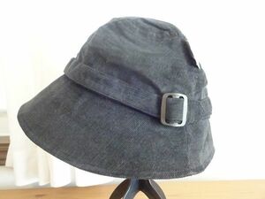 【大同】レディース・婦人用　黒色帽子　デニム　クロッチェ サイズ５６cm　キャップ　帽子　スタイルハット コットン帽