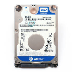 【正常判定】320GB HDD 使用19242時間 WD WD3200LPCX-24C6HT0 5400rpm 7mm 2.5インチ ハードディスク