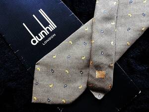 ・ω・ｊillv☆AH5003美品【ｄunhill】ダンヒル【刺繍・ペイズリー】ネクタイ