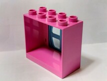 レゴデュプロ 窓 入口 2×4 　ピンク×ライトブルー　 パーツ 特殊ブロック _画像4