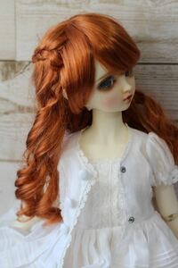 モヘア　耐熱wig　赤毛◆１　ハーフアップ　ウィッグ　WIG　LEEKE　DOLK　SD　ＤＤ　BJD