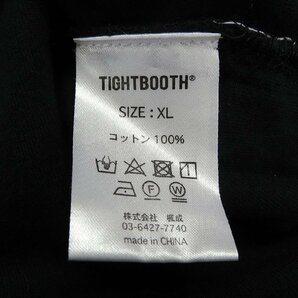 中古 TIGHTBOOTH PRODUCTION/タイトブースプロダクション TBPR チェッカープレート パイルTシャツ SS22-T03 ブラック サイズXL メンズの画像4